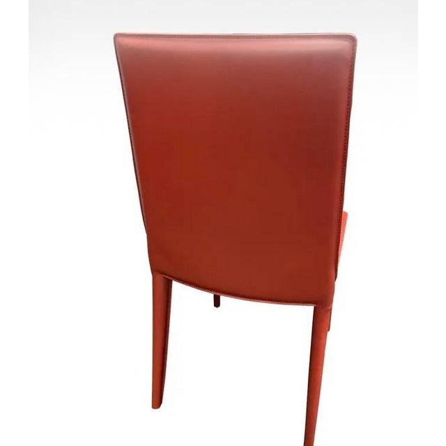 Design Within Reach Red Leather Botegga Chairs - Set of 2 For Sale In Los Angeles - Image 6 of 6