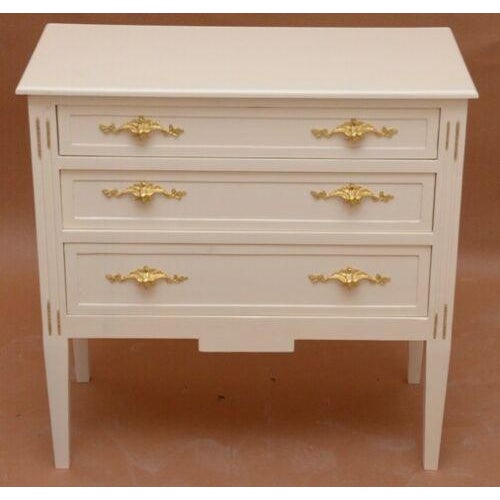 Italian Italian Ivory Hand Painted Chest of Drawers For Sale - Image 3 of 4