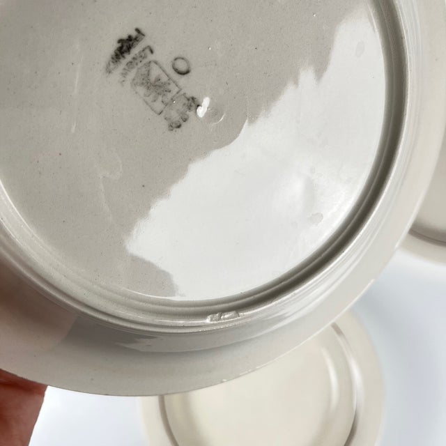 Semi-Deep Plates from Longwy, 1890s, Set of 6 For Sale - Image 10 of 13