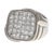 Estate 18KW Gents Invisible Set Diamond Ring with approximately 2.75 carat total weight of natural diamonds. The square...