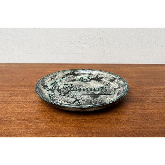 Mid-Century Handmade Ceramic Wall Plate with Viking Designs from Arol, Norway, 1960s For Sale - Image 10 of 15