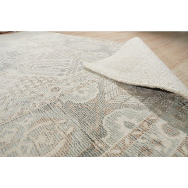 Traditional 4x6 Tessa Bespoke Green Floral Traditional Hand Knotted Wool Carpet Rug For Sale - Image 3 of 6
