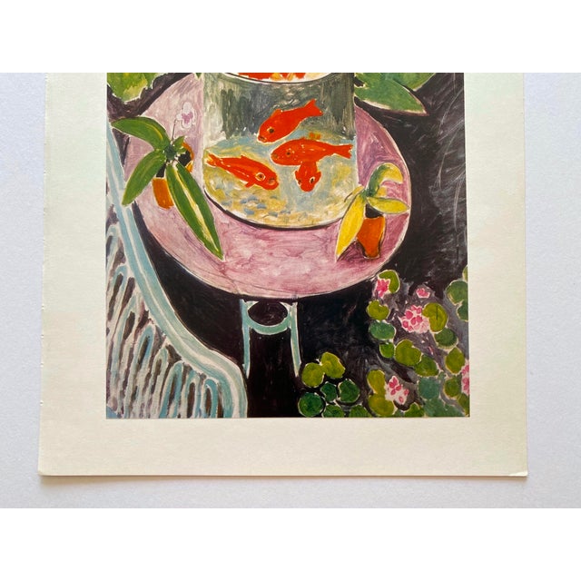 Mauve Henri Matisse Vintage 1981 First Edition Postimpressionist Lithograph Print " Goldfish " 1911 For Sale - Image 8 of 10