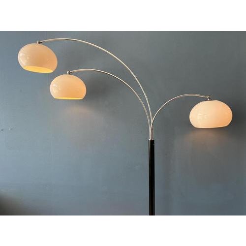 Vintage Space Age Mushroom Triple Arc Floor Lamp from Dijkstra For Sale - Image 3 of 13