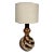 Large Mid-Century Sculptural Ceramic Table Lamp Beige & Brown For Sale