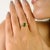Pear Cut Natural Emerald and Diamond Bypass Ring Size 5.5 in 14k Yellow Gold For Sale In New York - Image 6 of 13