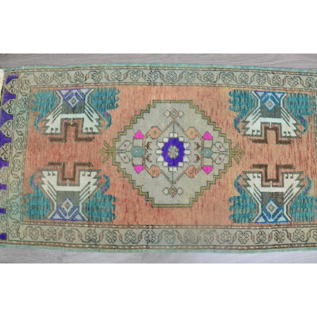 Art Deco Vintage Tribal Anatolian Carpet For Sale - Image 3 of 6
