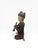 Chinese Mid 20th Century Hand-Carved Chinese Wooden Figural Sculpture of Seated Musician With Trumpet-Style Instrument For Sale - Image 3 of 17