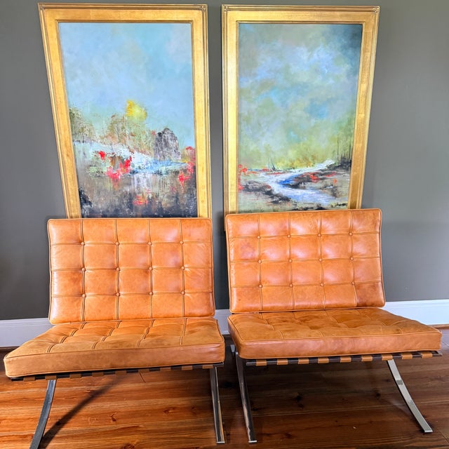 Wood Pair of Signed, Original Paintings by Lawrence Hollingsworth For Sale - Image 7 of 15
