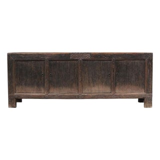 Vintage Hand Made Black Reclaimed Wood Sideboard 29 For Sale