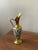 Mid-Century Modern Vintage Mid-Century Modern Brass Pitcher/Vase Green Enamel For Sale - Image 3 of 8