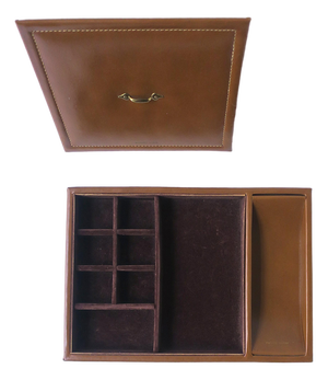 Leather Jewelry Box, Midcentury