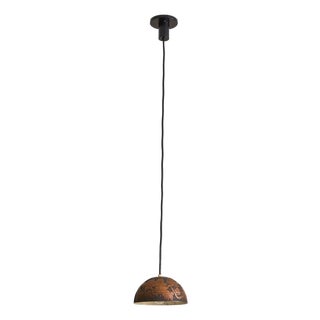 Italian Etched Copper Maple Leaf Pendant Light by Victor Cerrato, 1960s For Sale