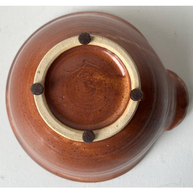 Vintage Art Pottery Batter Spouted Bowl-Signed For Sale In New York - Image 6 of 7