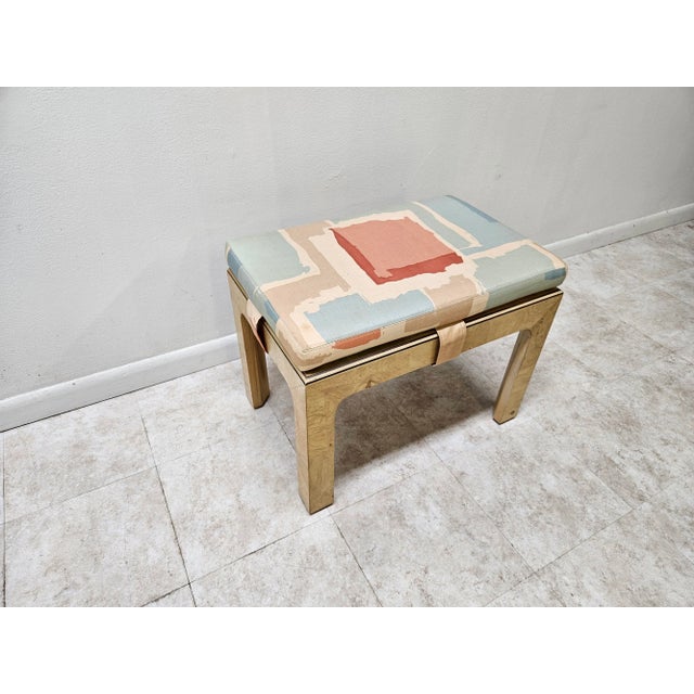 1980s Mid Century Henredon Scene Two Burlwood Side Table For Sale - Image 10 of 12