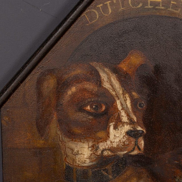 Wood Painting of the Duchess Bulldog, 1820, Oil on Canvas For Sale - Image 7 of 16
