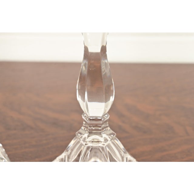 Transparent Tiffany & Co. Clear Crystal Candlesticks, Pair For Sale - Image 8 of 14