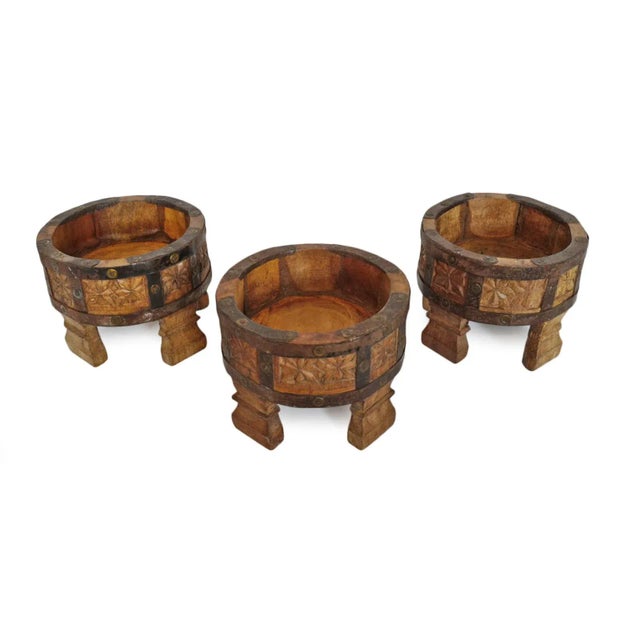 Mid 20th Century Small Wood Grinder Bowl For Sale - Image 5 of 6