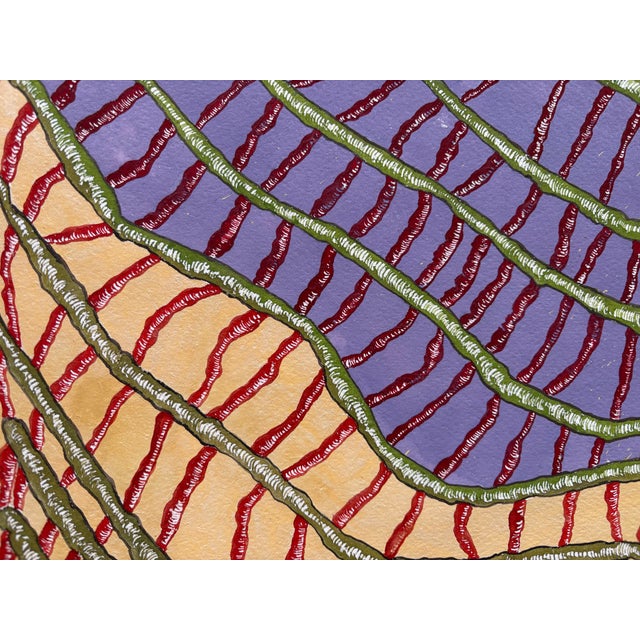 Barbara Beck 1993 Abstract Painting on Paper - Signed/Dated/Unframed For Sale - Image 10 of 11