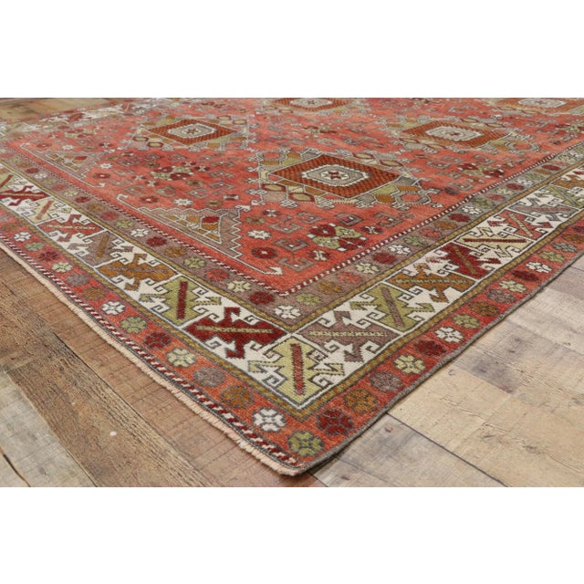 Mid 20th Century Vintage Turkish Oushak Gallery Rug 05'09 X 09'10 For Sale In Dallas - Image 6 of 10
