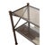Neoclassical Maison Jansen Two Tier Metal and Glass Console Table For Sale - Image 3 of 4
