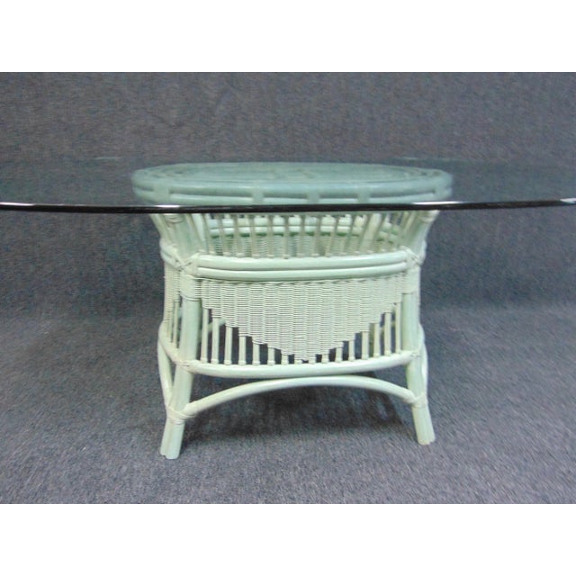 Contemporary Ficks Reed Rattan & Wicker Dining Table For Sale - Image 3 of 7