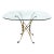 60's Midcentury Wrought Iron Base With Glass Top Patio/Outdoor Table For Sale