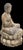 Coffee Antique Chinese Polychrome Wood Buddha on Double Lotus Base Large 42” For Sale - Image 8 of 10