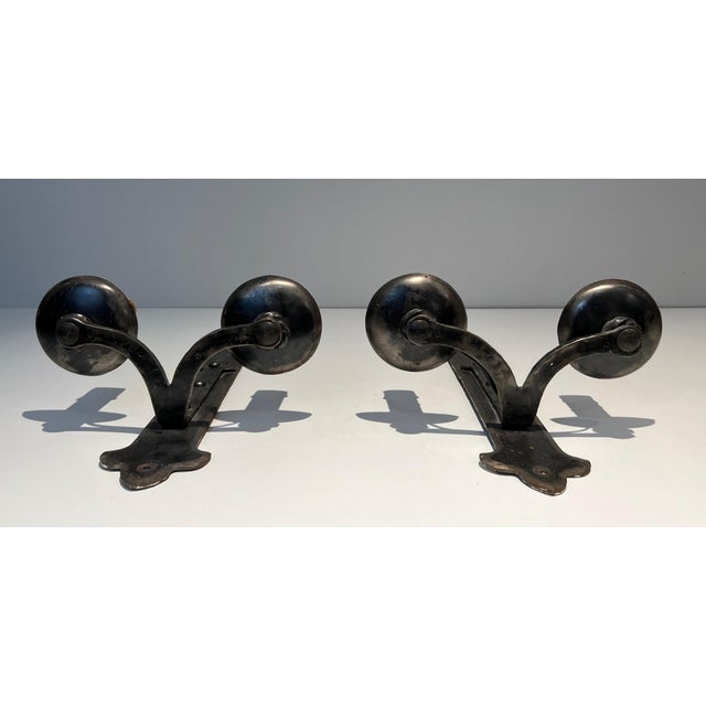 Wrought Iron Wall Lamps in Gothic Style. Circa 1950 - Set of 6 For Sale - Image 9 of 12