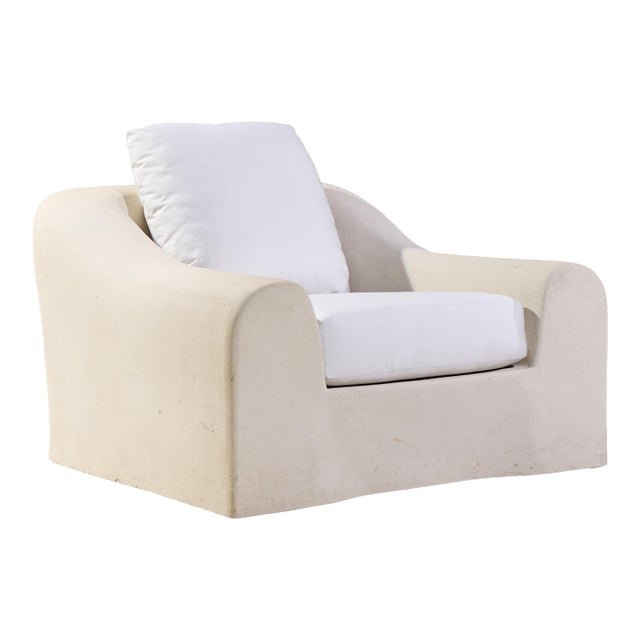 Michael Taylor Jennifer Mid Century Stone Fiberglass Lounge Chair For Sale