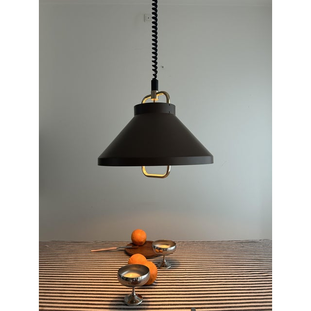Metal Rise-and-Fall Tarok Pendant Lamp by Jo Hammerborg for Fog & Mørup, 1970s For Sale - Image 7 of 12