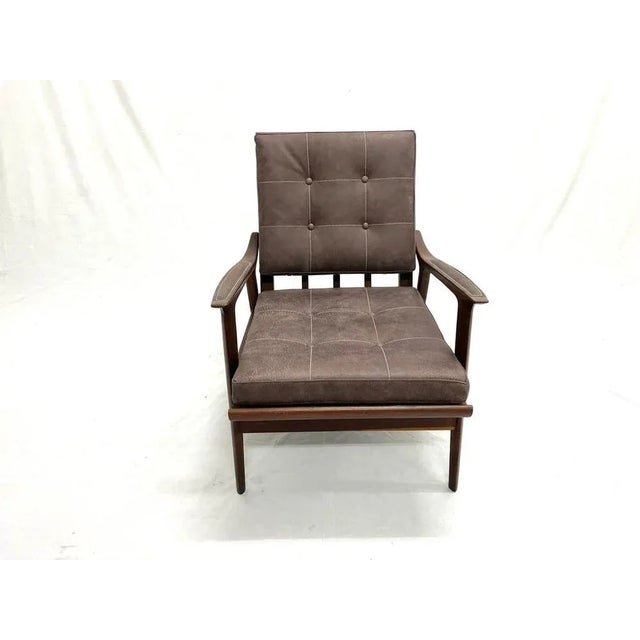 Wood Mid-Century Armchair, 1950s For Sale - Image 7 of 10