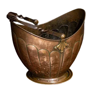 Antique Victorian Copper Coal Helmet