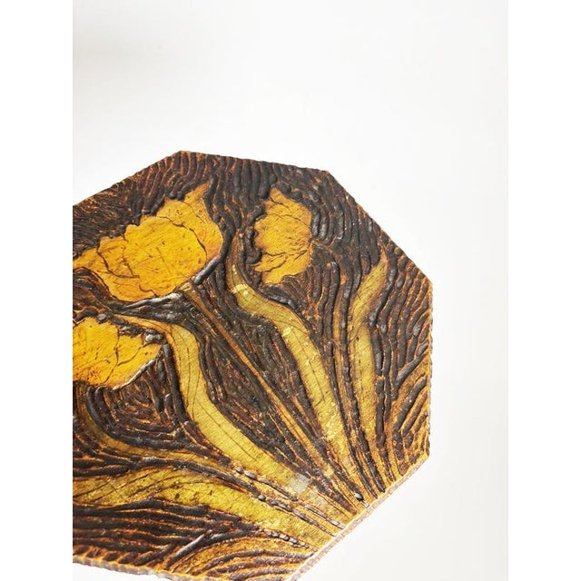 Art Nouveau Carved Wooden Trivet, France, 20th Century For Sale - Image 6 of 10