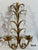Vintage Mid Century 19" Italian Gilded Tole and Crystals Candle Sconces - A Pair For Sale - Image 9 of 18