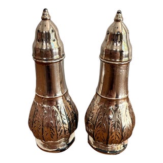 Vintage Silverplate Salt and Pepper Shakers, a Pair For Sale