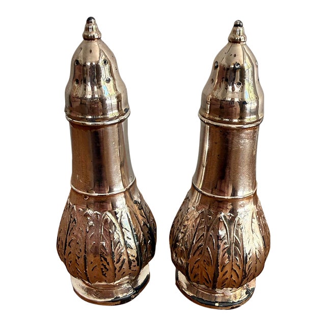 Vintage Silverplate Salt and Pepper Shakers, a Pair For Sale