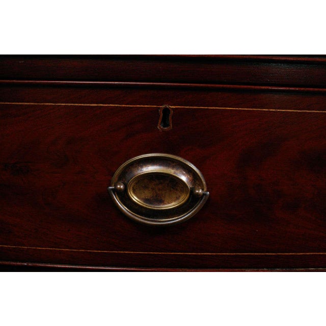 Traditional Late Georgian Mahogany Bow Front Chest of Drawers For Sale - Image 3 of 4