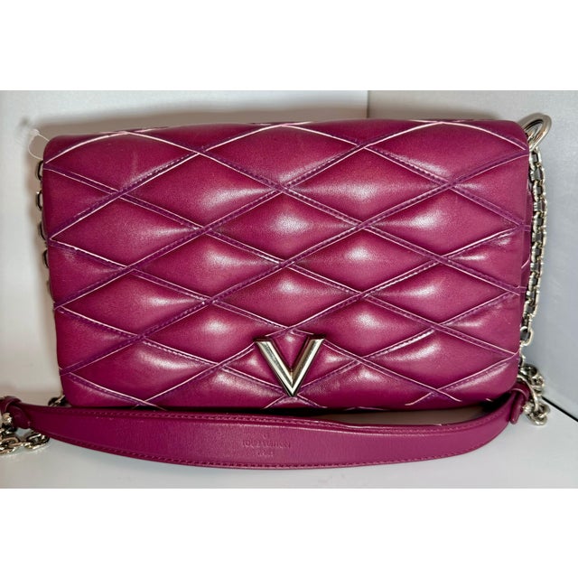 Louis Vuitton Lambskin Malletage GO-14 MM Bordeaux, Excellent Condition Like New For Sale - Image 11 of 18