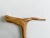 Brown Natural Wooden Walking Stick, Rustic Hiking Staff/ Cane Twisted, T Handle 36” For Sale - Image 8 of 15
