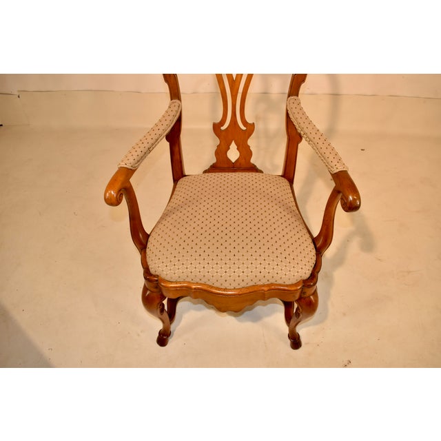 18th Century Period Queen Anne Walnut Armchair For Sale - Image 12 of 16