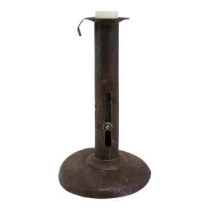 American Primitive Sheet Iron Hogscraper Push-up Candlestick