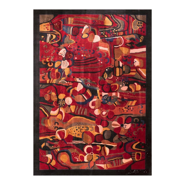 Antique Chinese Silk Rug 5' 6" x 7' 9" For Sale