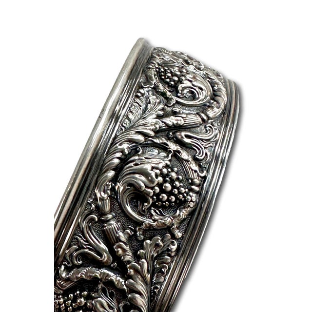 Silver Fine Quality Fancy Antique Heavy Silver Electroplate Wine Bottle Coaster by Tiffany & Company - Circa 1910s For Sale - Image 8 of 12