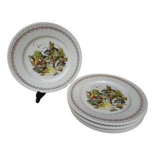 Vintage Earthenware Dinner Plates from Lunéville, 1890s, Set of 6 For Sale