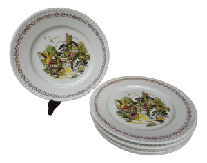 Vintage Earthenware Dinner Plates from Lunéville, 1890s, Set of 6