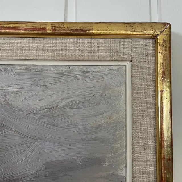 Green 1946 Mid-Century Swedish Modernist Oil Painting by Erik Byström For Sale - Image 8 of 15