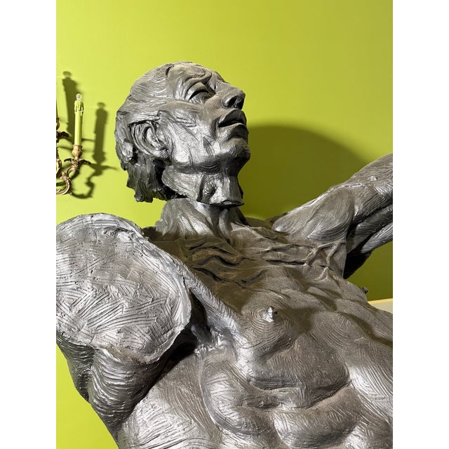 Onyx Giant Nude Male Figure Sculpture by Artist Cindy Jackson For Sale - Image 8 of 12