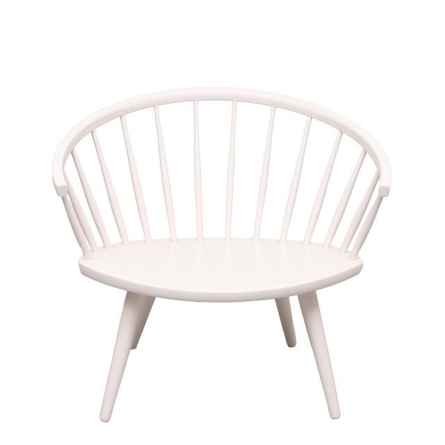 Beautiful sculptural lounge chair model Arka designed by Yngve Ekström for Stolab, Sweden 1955. It has a wide elliptical...