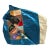 Antique Handmade Blue Silk Velvet Needlepoint Embroidery Painted Crazy Quilt For Sale